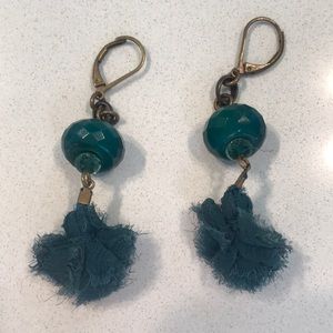 Isabel Marant teal Yeah Right tassel earrings